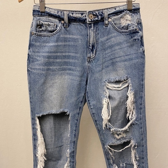 KanCan 3 (25) Ruby High Rise Jeans Distressed Boyfriend Fit Style KC8571M - Picture 5 of 13